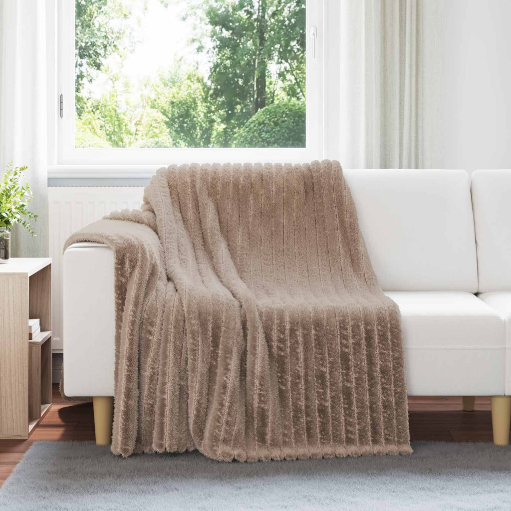 Coperte da Pile 6 pcs Cammello 200 x 150 cm Panno