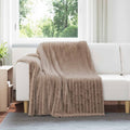 Coperte da Pile 6 pcs Cammello 200 x 150 cm Panno