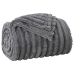 Coperte da Pile 6 pcs Grigio scuro 240 x 220 cm Panno