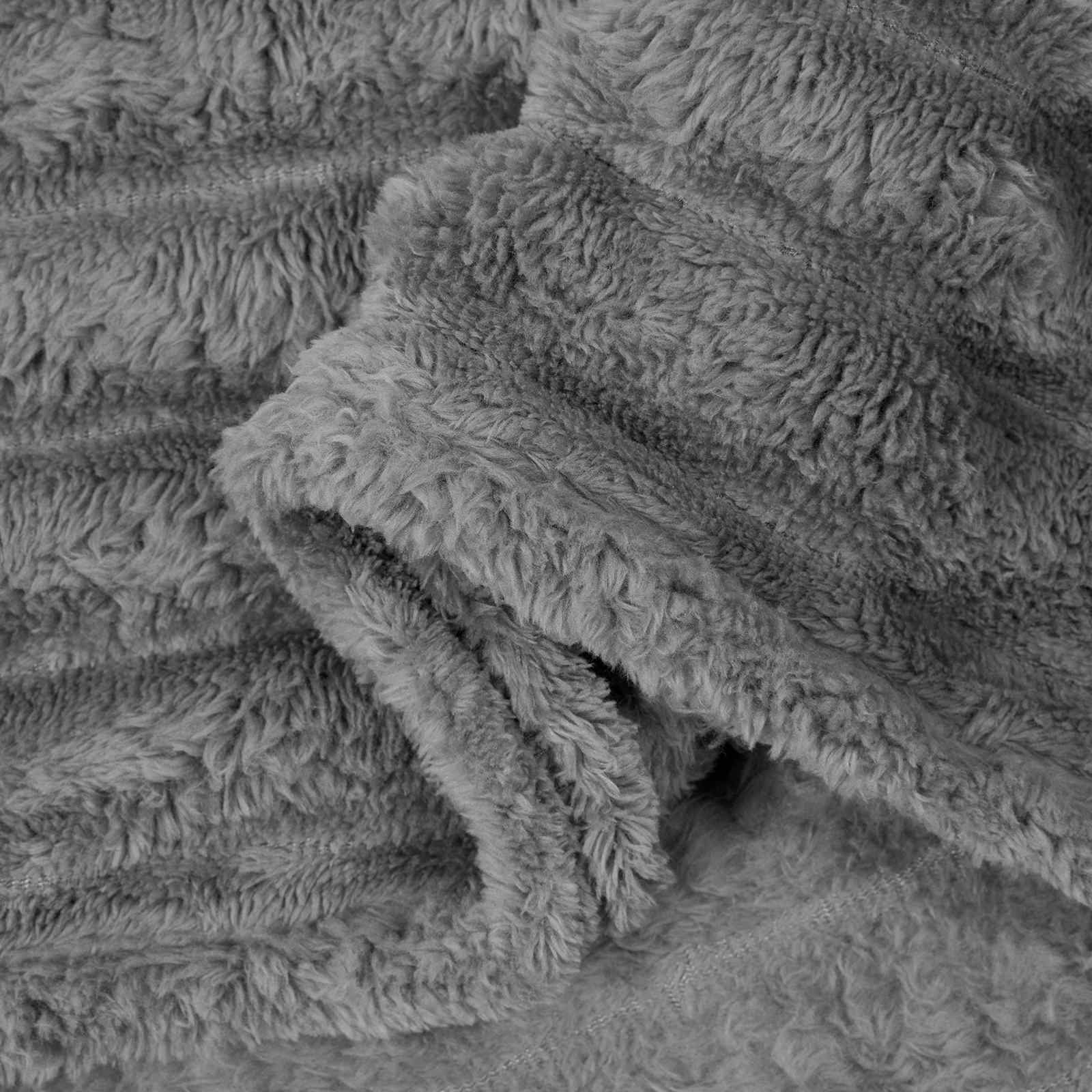 Coperte da Pile 6 pcs Grigio scuro 270 x 240 cm Panno