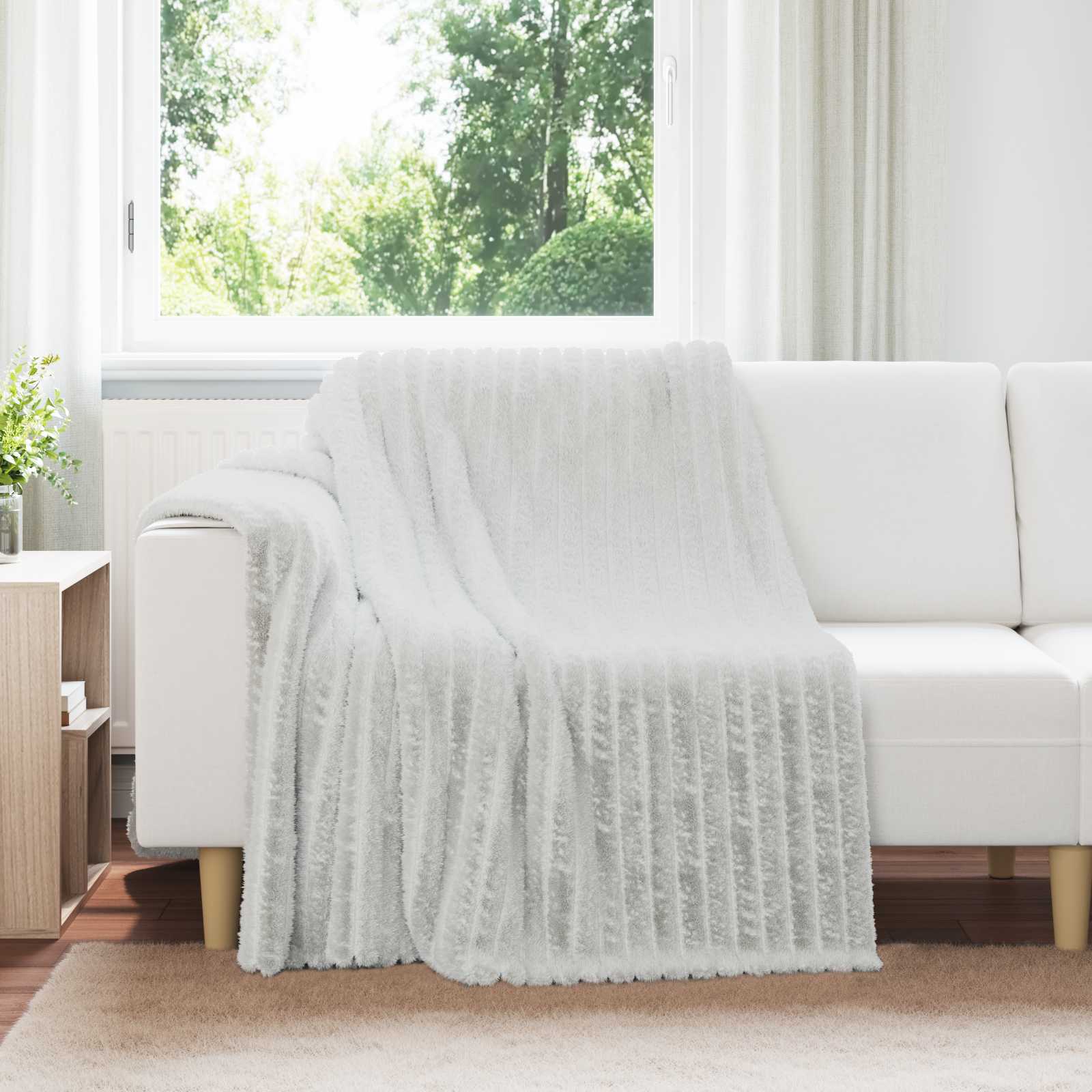 Coperte da Pile 6 pcs Grigio 200 x 150 cm Panno
