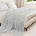 Coperte da Pile 6 pcs Grigio 240 x 220 cm Panno