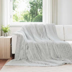 Coperte da Pile 6 pcs Grigio 270 x 240 cm Panno