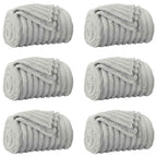 Coperte da Pile 6 pcs Grigio 270 x 240 cm Panno