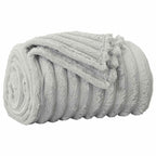 Coperte da Pile 6 pcs Grigio 270 x 240 cm Panno