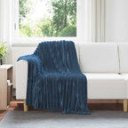 Coperte da Pile 6 pcs Blu navy 150 x 130 cm Panno