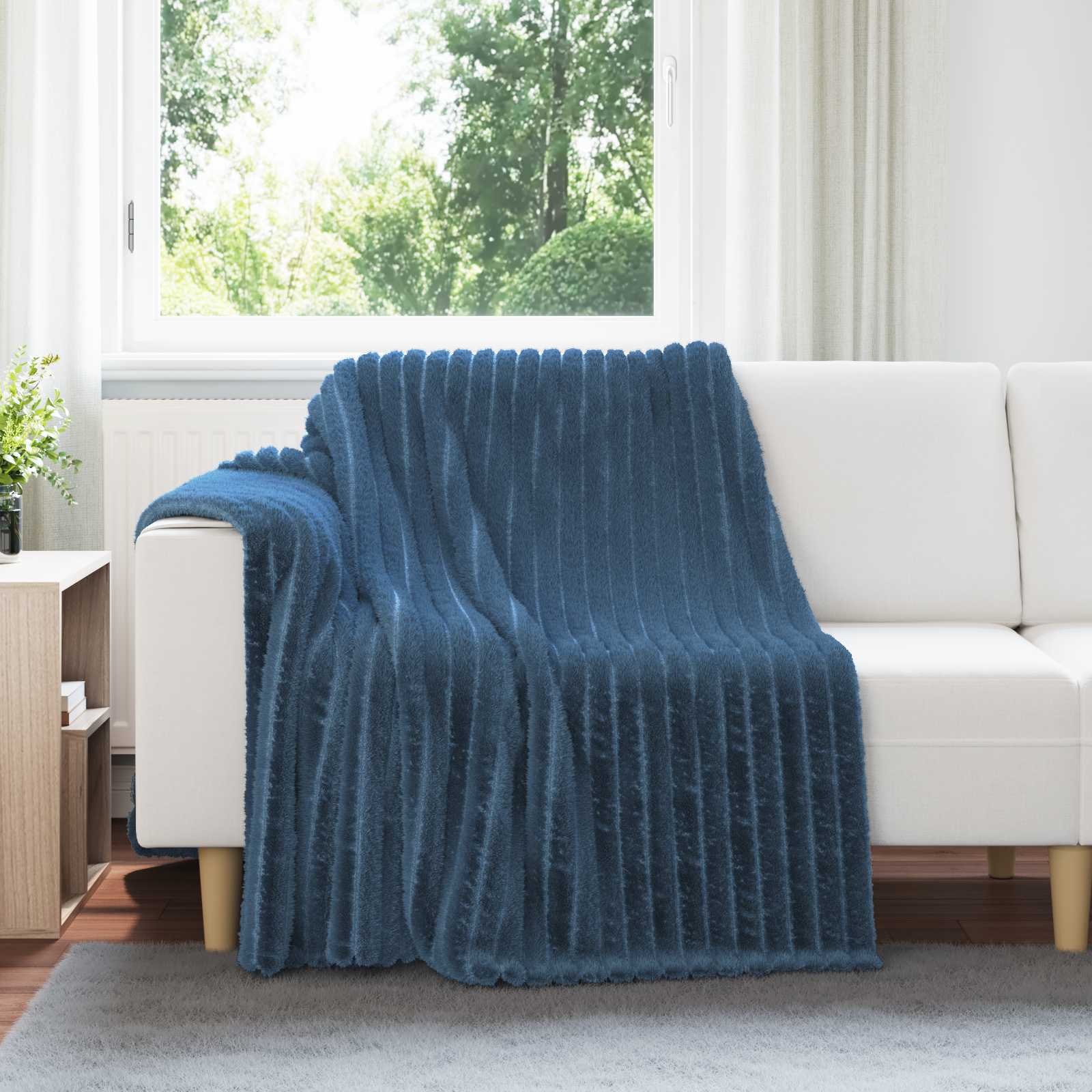 Coperte da Pile 6 pcs Blu navy 200 x 150 cm Panno