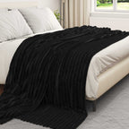 Coperte da Pile 6 pcs Nero 240 x 220 cm Panno