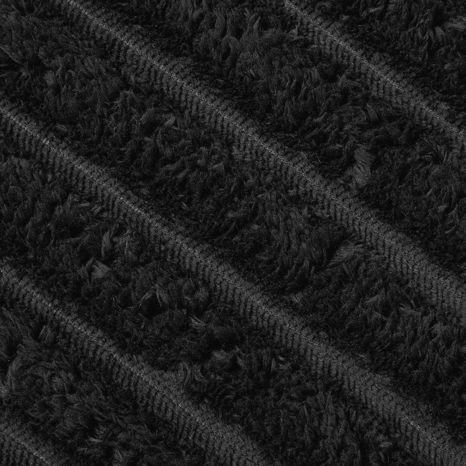 Coperte da Pile 6 pcs Nero 270 x 240 cm Panno