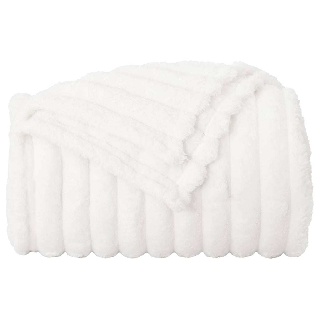 Coperte da Pile 6 pcs Bianco 200 x 150 cm Panno