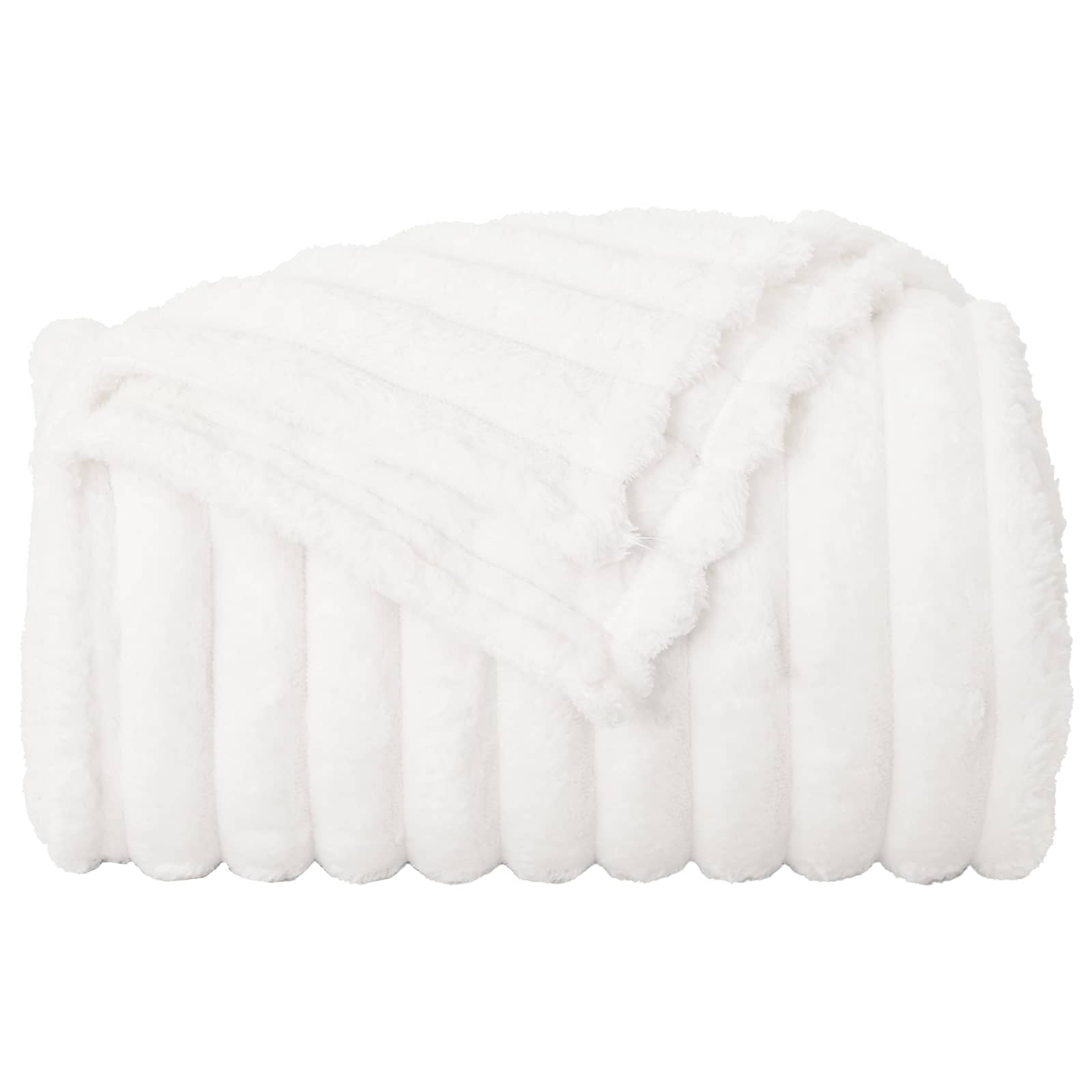 Coperte da Pile 6 pcs Bianco 200 x 150 cm Panno
