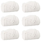 Coperte da Pile 6 pcs Bianco 240 x 220 cm Panno