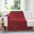 Coperte da Pile 6 pcs Rosso Bordeaux 200 x 150 cm Panno