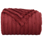 Coperte da Pile 6 pcs Rosso Bordeaux 200 x 150 cm Panno