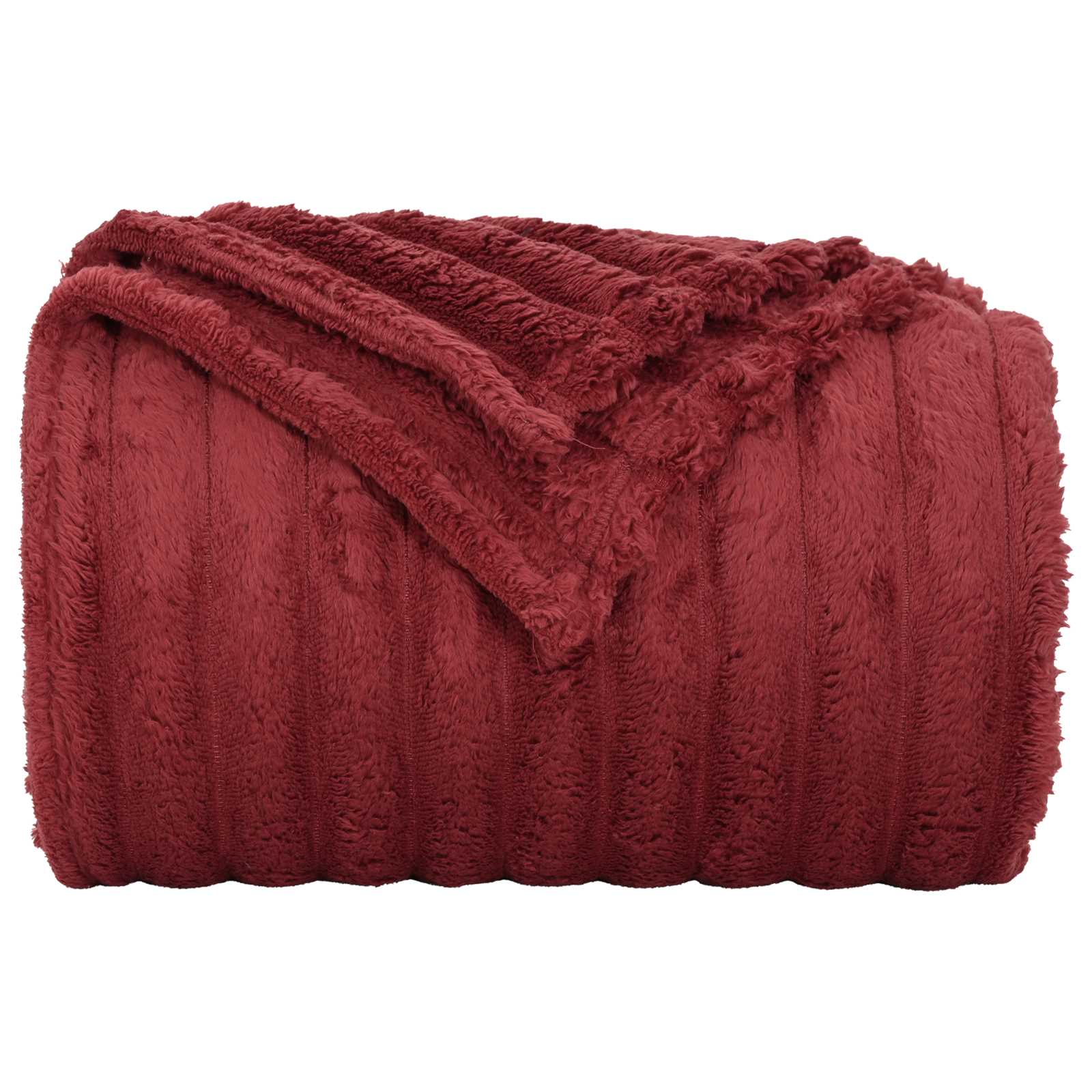 Coperte da Pile 6 pcs Rosso Bordeaux 240 x 220 cm Panno