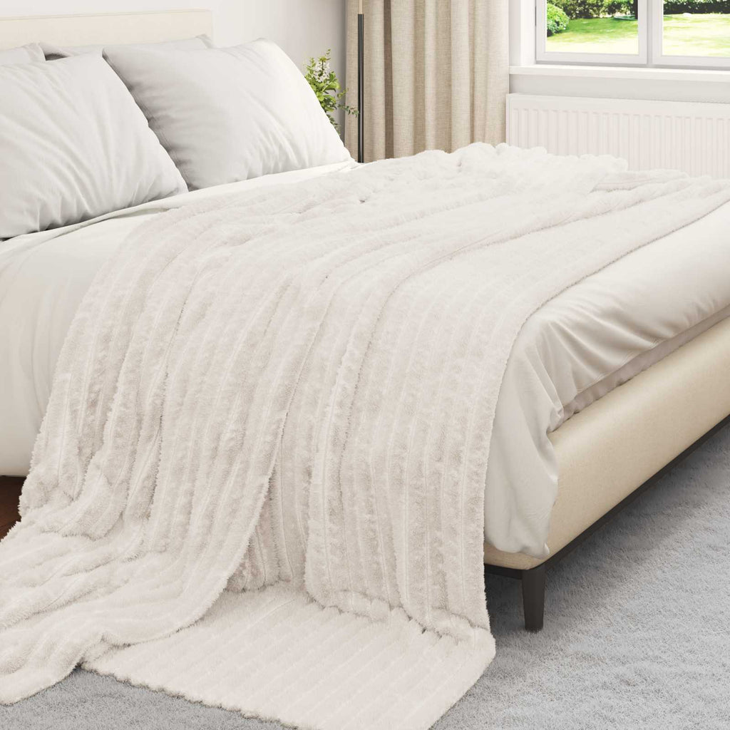 Coperte da Pile 6 pcs Crema 270 x 240 cm Panno