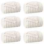 Coperte da Pile 6 pcs Crema 270 x 240 cm Panno