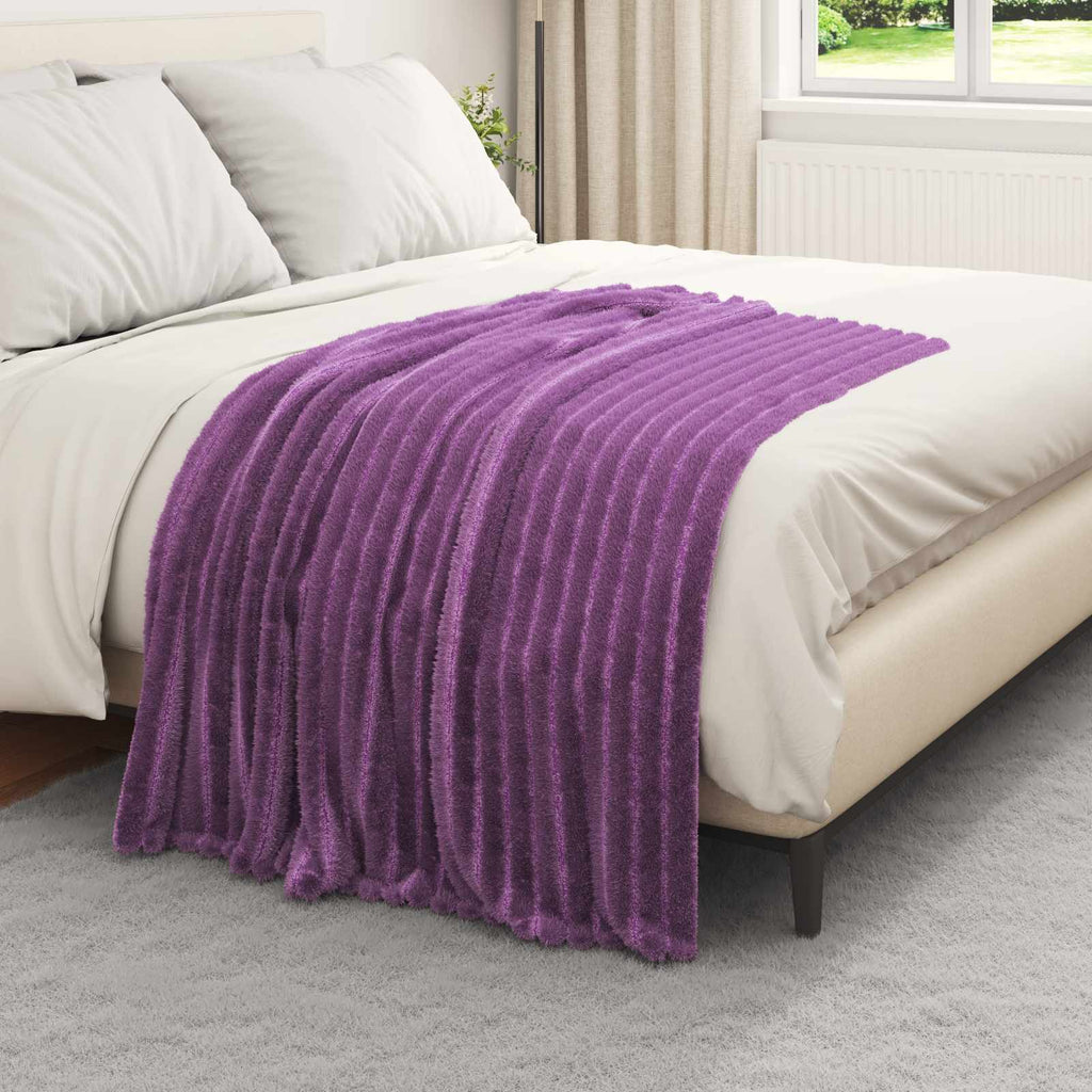 Coperte da Pile 6 pcs Viola 150 x 130 cm Panno