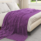 Coperte da Pile 6 pcs Viola 240 x 220 cm Panno