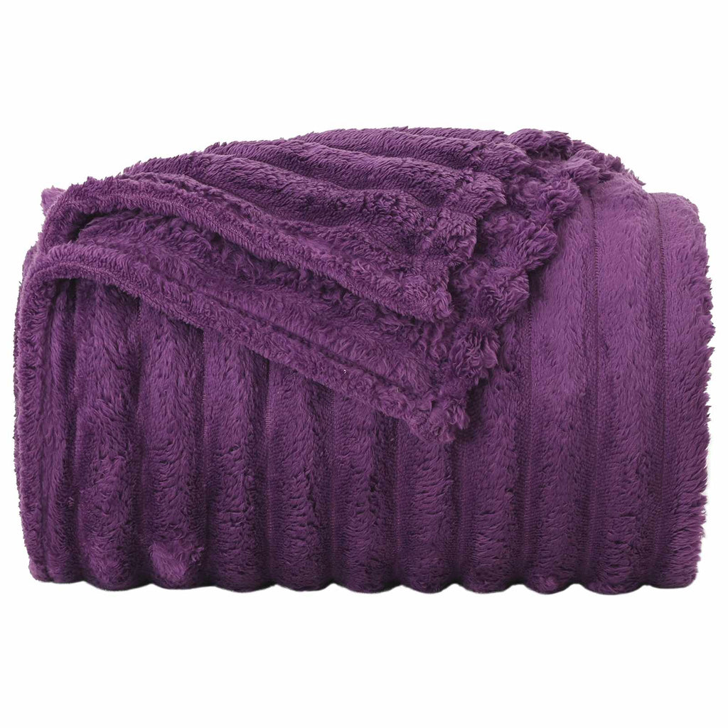 Coperte da Pile 6 pcs Viola 240 x 220 cm Panno