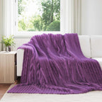 Coperte da Pile 6 pcs Viola 270 x 240 cm Panno