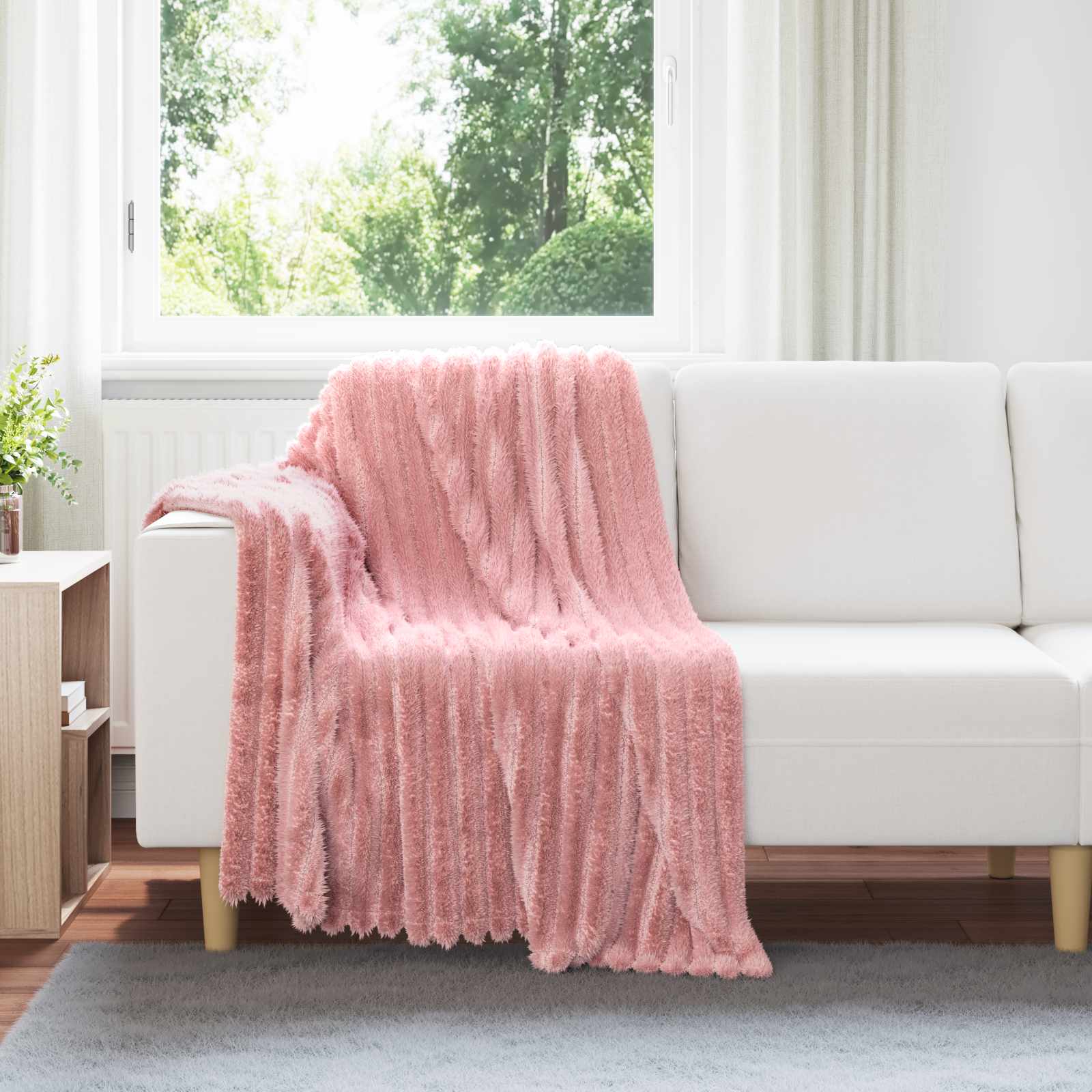 Coperte da Pile 6 pcs Rosa 150 x 130 cm Panno