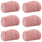 Coperte da Pile 6 pcs Rosa 270 x 240 cm Panno