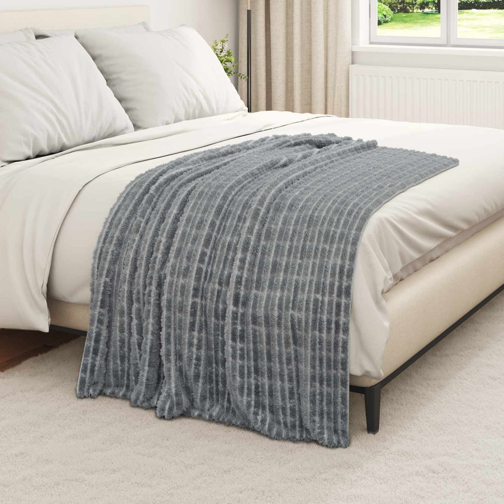 Coperta Grigio scuro 150 x 130 cm Panno