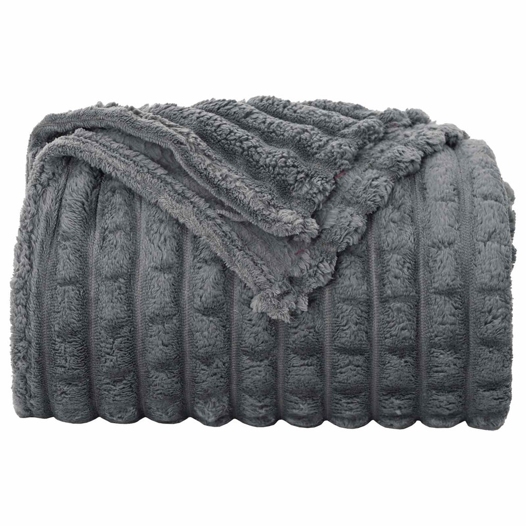 Coperta Grigio scuro 150 x 130 cm Panno