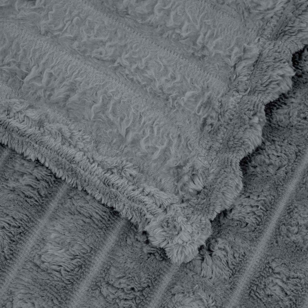Coperta Grigio scuro 240 x 220 cm Panno