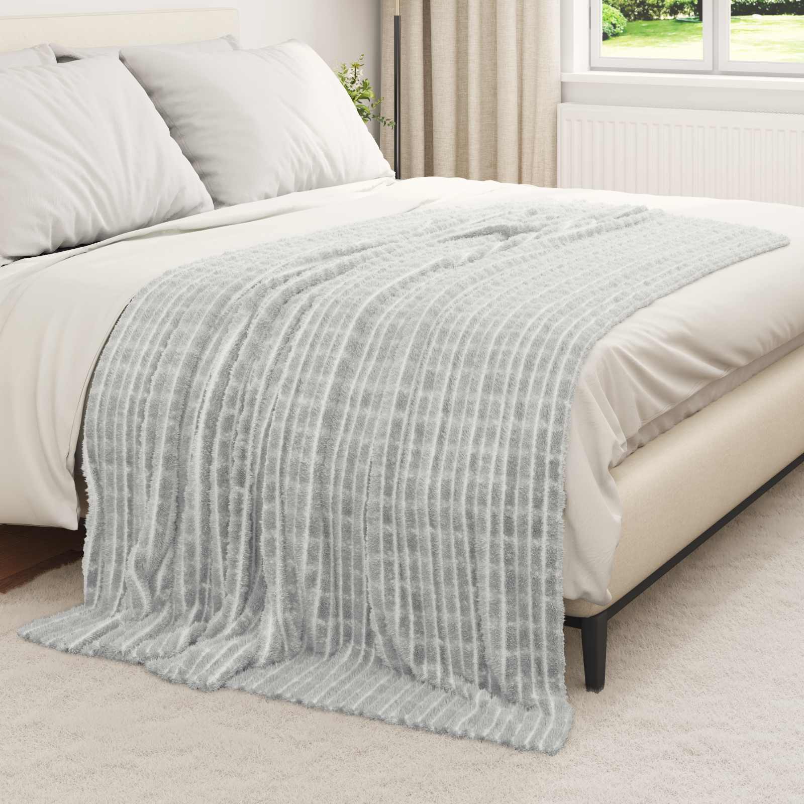 Coperta Grigio 200 x 150 cm Panno