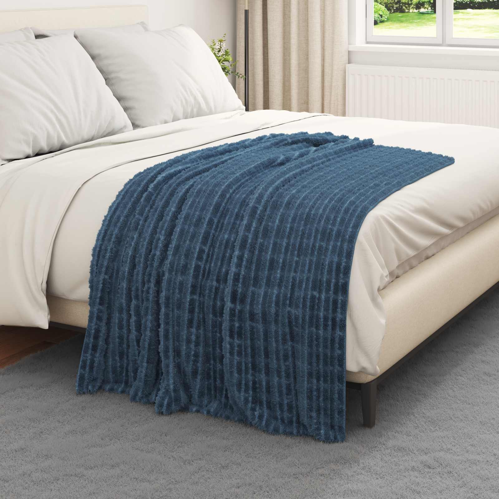 Coperta Blu navy 150 x 130 cm Panno