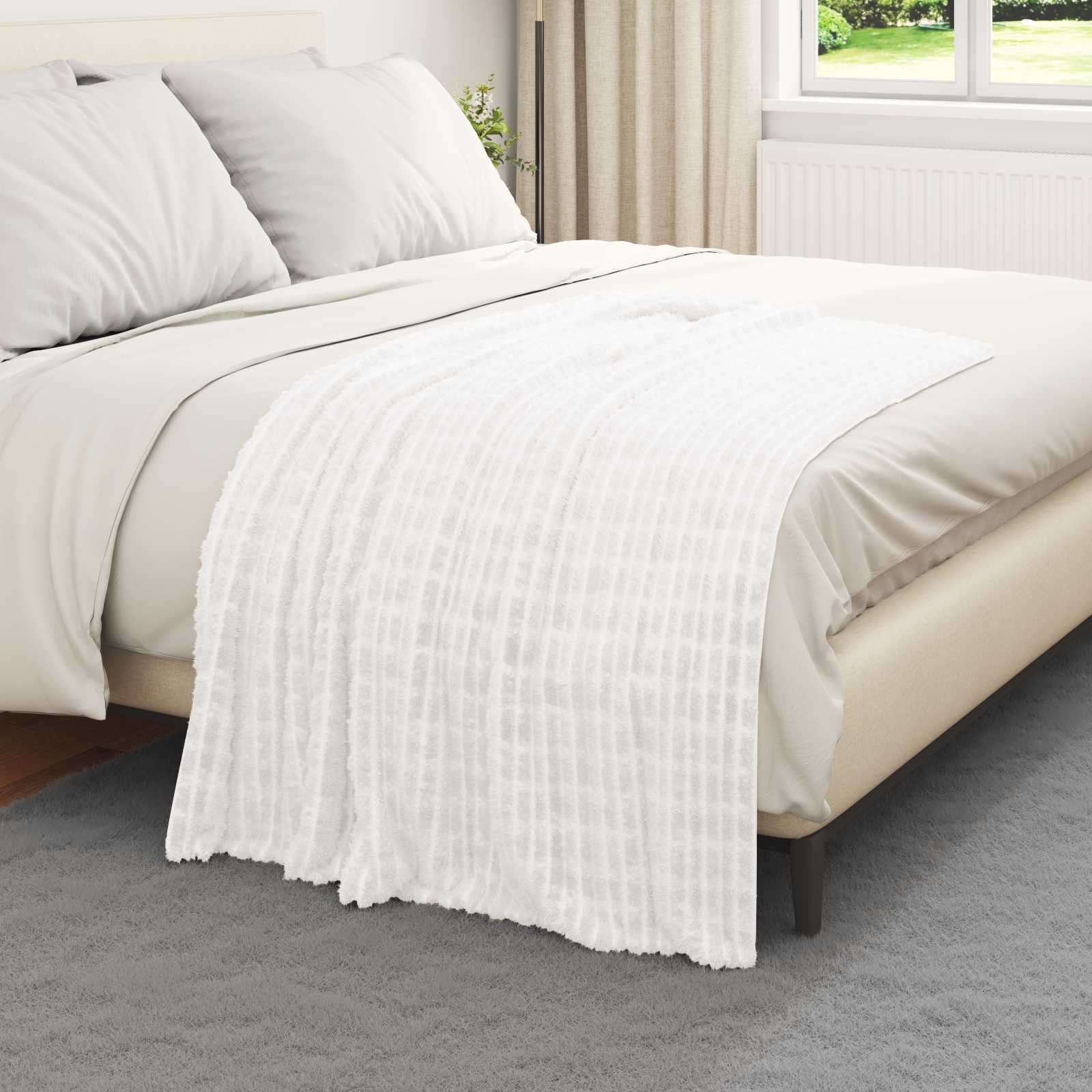 Coperta Bianco 150 x 130 cm Panno