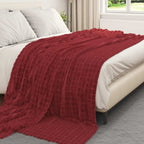 Coperta Rosso Bordeaux 240 x 220 cm Panno