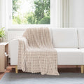 Coperte da Pile 6 pcs Beige 150 x 130 cm Panno
