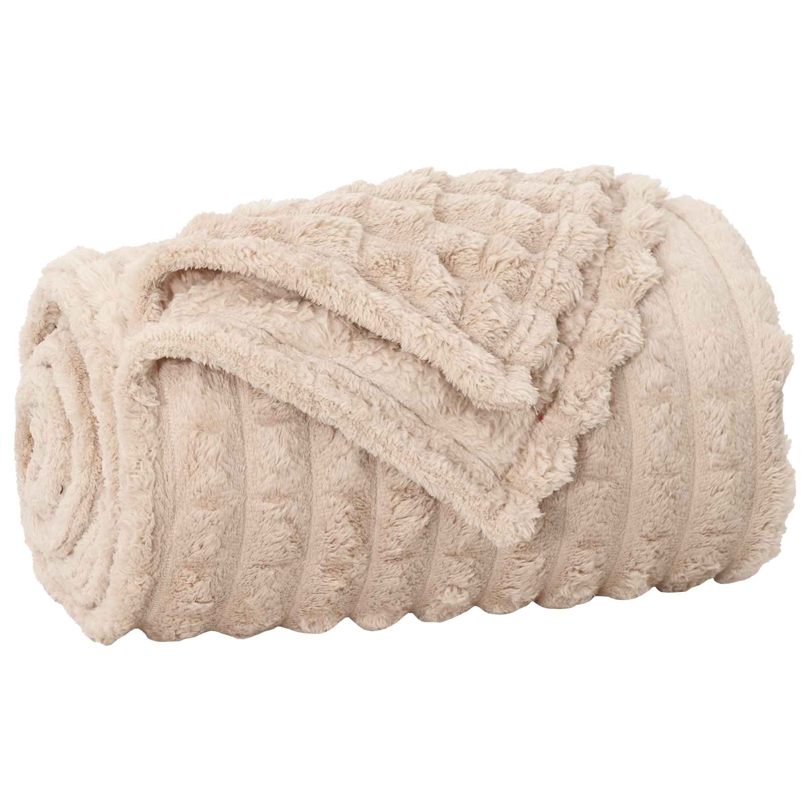 Coperte da Pile 6 pcs Beige 150 x 130 cm Panno