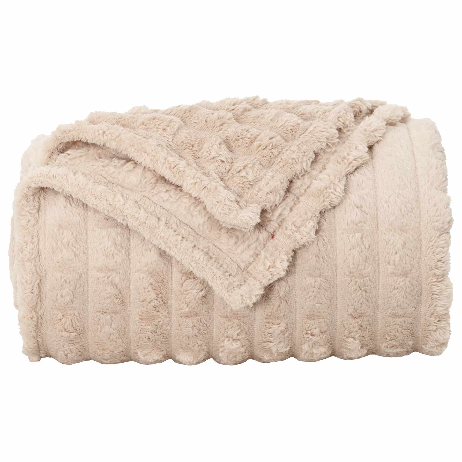Coperte da Pile 6 pcs Beige 200 x 150 cm Panno