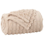 Coperte da Pile 6 pcs Beige 240 x 220 cm Panno