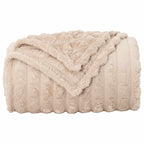 Coperte da Pile 6 pcs Beige 240 x 220 cm Panno