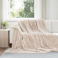 Coperte da Pile 6 pcs Beige 270 x 240 cm Panno