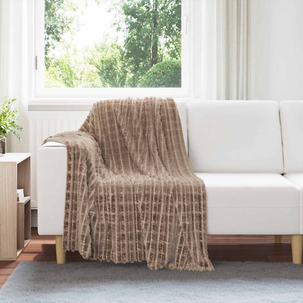 Coperte da Pile 6 pcs Cammello 150 x 130 cm Panno