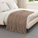 Coperte da Pile 6 pcs Cammello 150 x 130 cm Panno