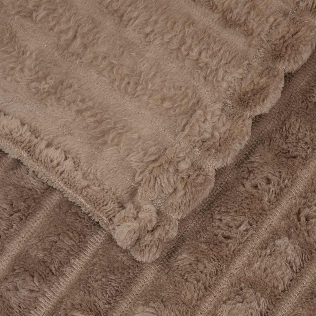 Coperte da Pile 6 pcs Cammello 200 x 150 cm Panno
