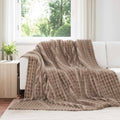Coperte da Pile 6 pcs Cammello 270 x 240 cm Panno