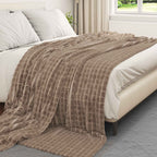 Coperte da Pile 6 pcs Cammello 270 x 240 cm Panno
