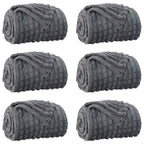Coperte da Pile 6 pcs Grigio scuro 150 x 130 cm Panno
