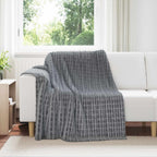 Coperte da Pile 6 pcs Grigio scuro 200 x 150 cm Panno