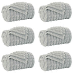 Coperte da Pile 6 pcs Grigio 270 x 240 cm Panno