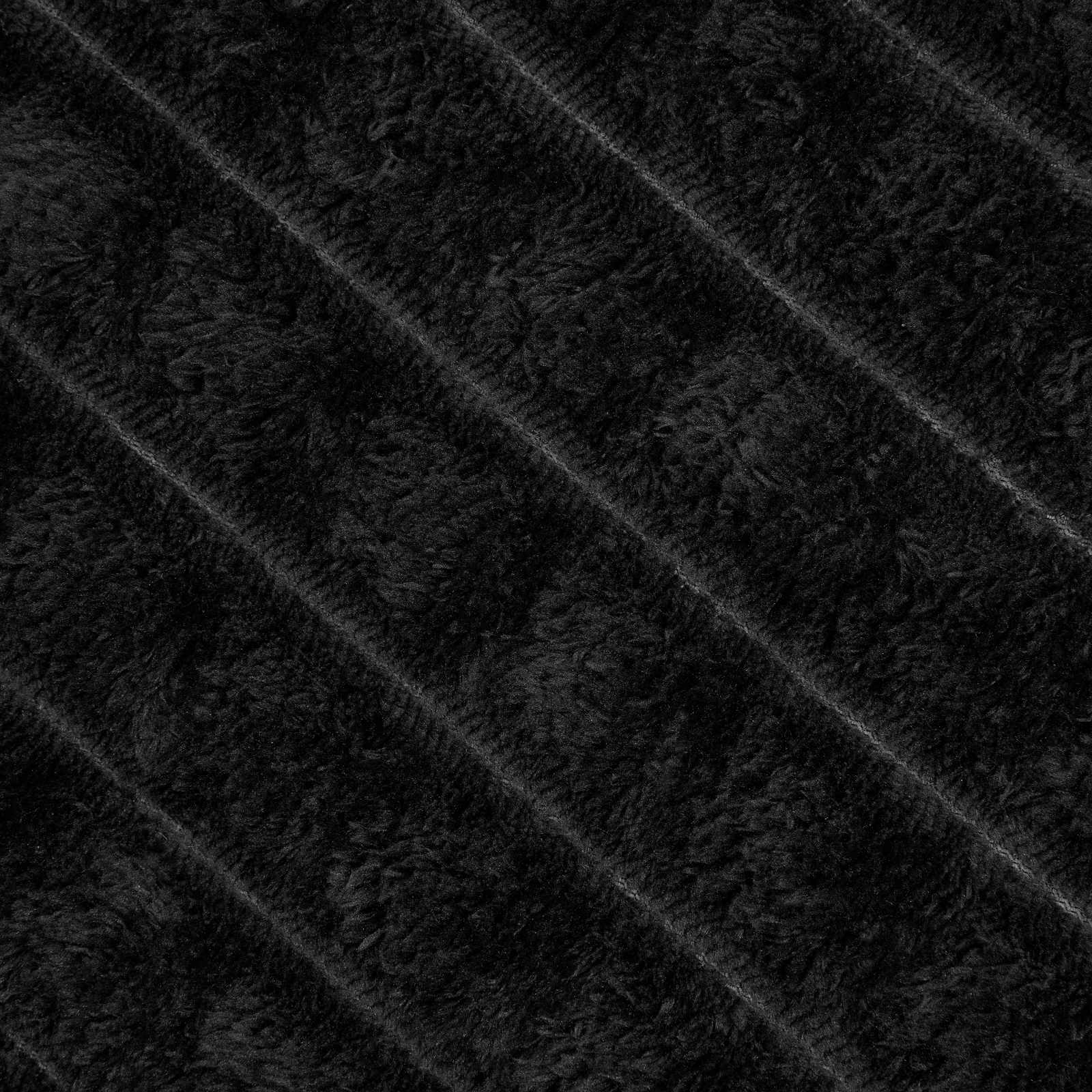 Coperte da Pile 6 pcs Nero 200 x 150 cm Panno