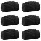 Coperte da Pile 6 pcs Nero 200 x 150 cm Panno